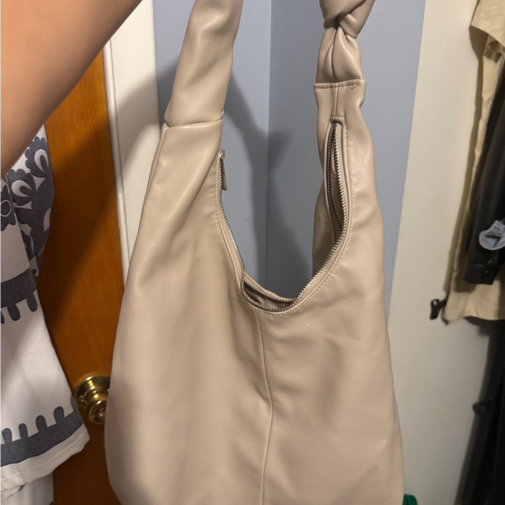 A New Day Cream Hobo Bag Minimalist Design